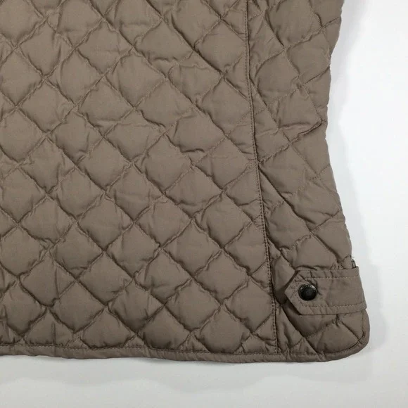 Eddie Bauer Vest Womens Medium Quilted Goose Down Brown Outdoors Hiking - Picture 8 of 16